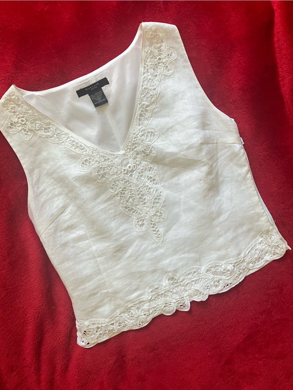 Silkland Battenberg Sleeveless Top